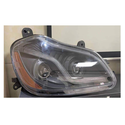 Headlight Assembly for Kenworth T680 2013–2021 with LED Light Bar and Projector Headlights – Driver Side (Left) & Passenger Side (Right) – Black/Chrome