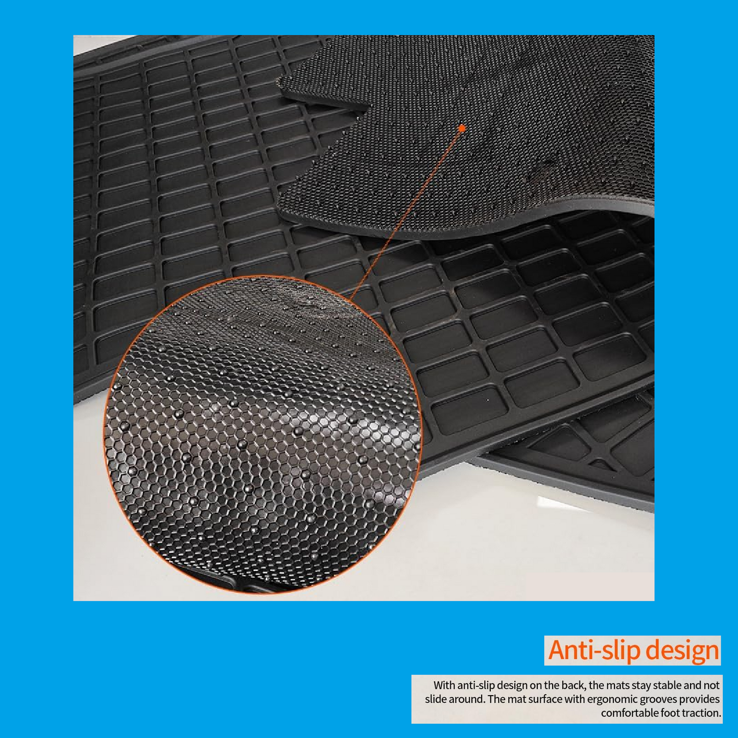 Floor Mats fit for Freightliner Cascadia 2018-2023 | Heavy Duty Truck Floor Rubber Mats