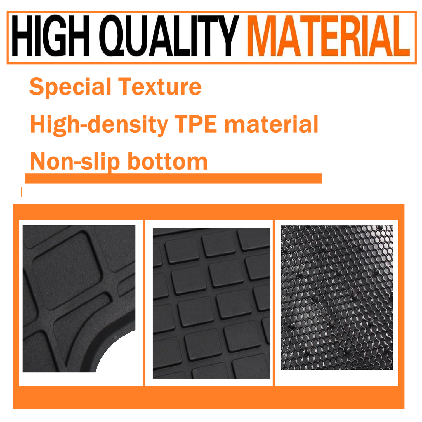 4pcs Rubber Floor Mat Liners Compatible with Freightliner Cascadia 116, 126 Automatic (2018-2021)