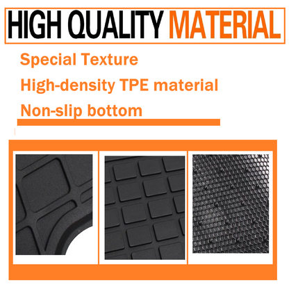 4pcs Rubber Floor Mat Liners Compatible with Freightliner Cascadia 116, 126 Automatic (2018-2021)