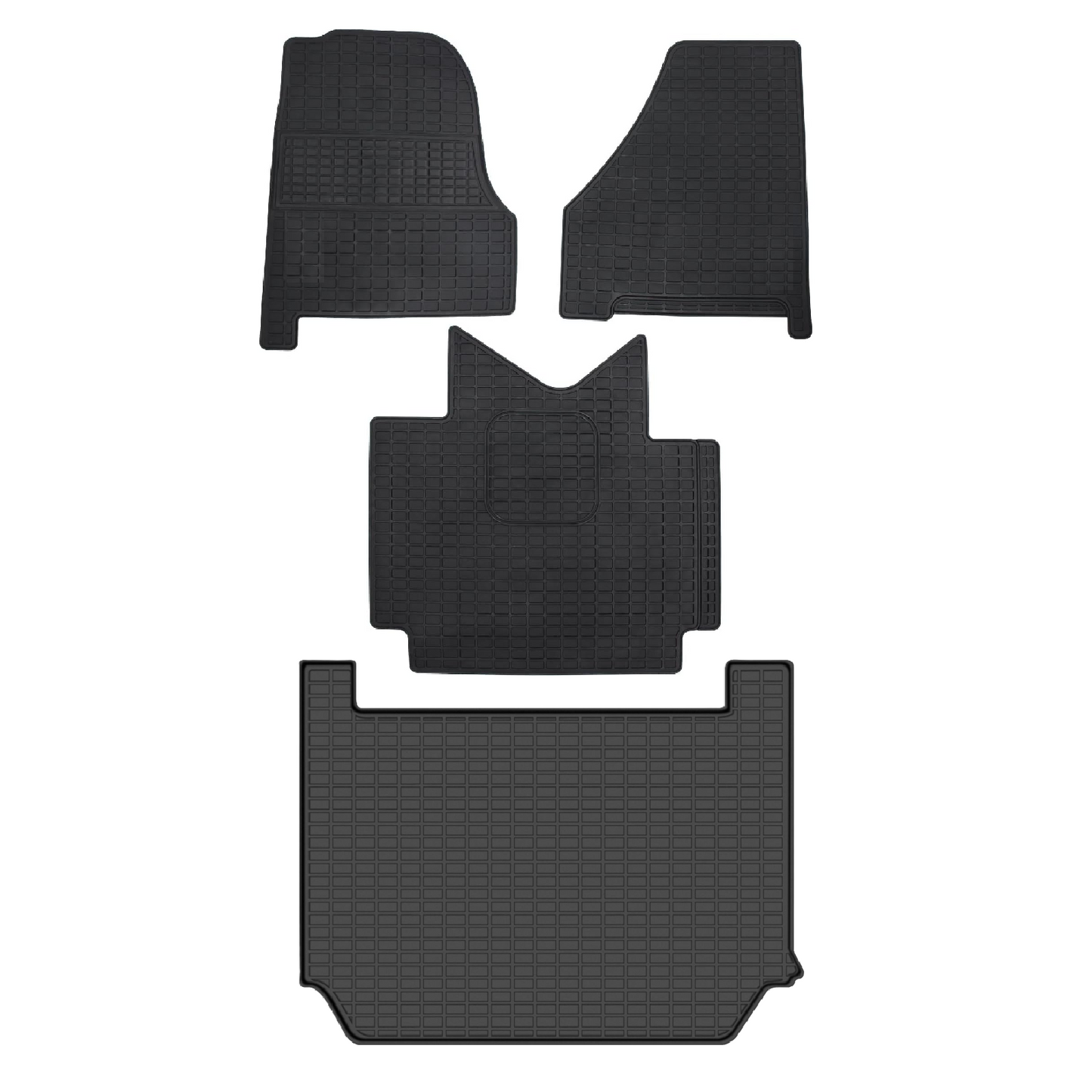 4pcs Rubber Floor Mat Liners Compatible with Freightliner Cascadia 116, 126 Automatic (2018-2021)
