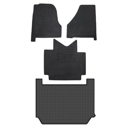4pcs Rubber Floor Mat Liners Compatible with Freightliner Cascadia 116, 126 Automatic (2018-2021)