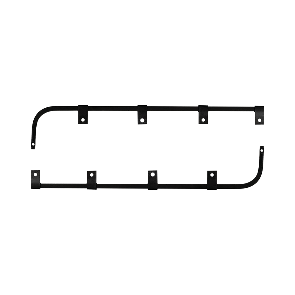 Universal Black Straight Mud Flap Hanger Steel for Semi Truck- Pair