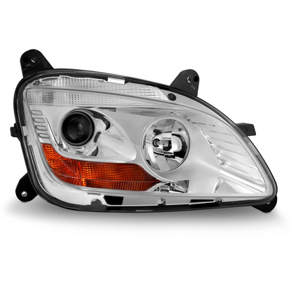 Halogen Headlight - Chrome Housing Projector Headlamp Assembly for 2011-2021 Peterbilt 579 587 Truck