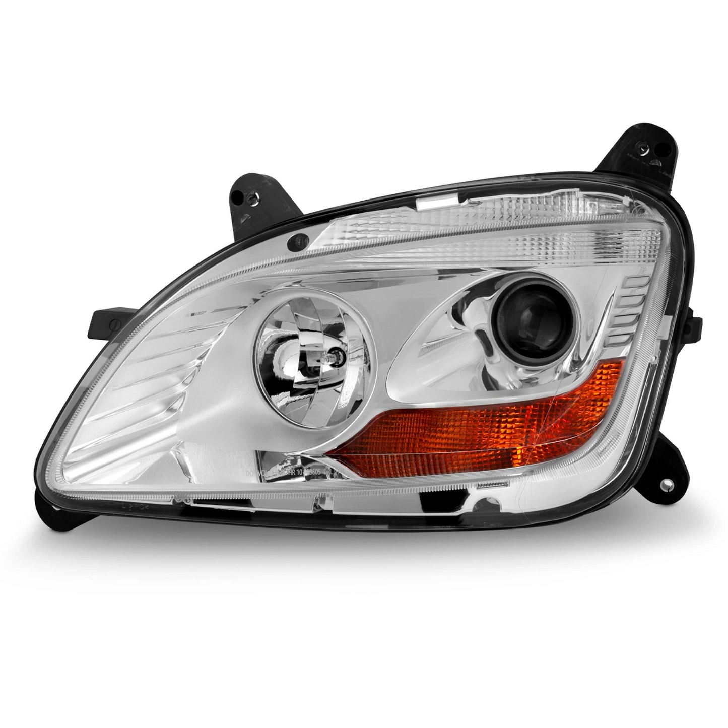 Halogen Headlight - Chrome Housing Projector Headlamp Assembly for 2011-2021 Peterbilt 579 587 Truck