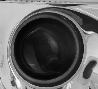 Halogen Headlight - Chrome Housing Projector Headlamp Assembly for 2011-2021 Peterbilt 579 587 Truck