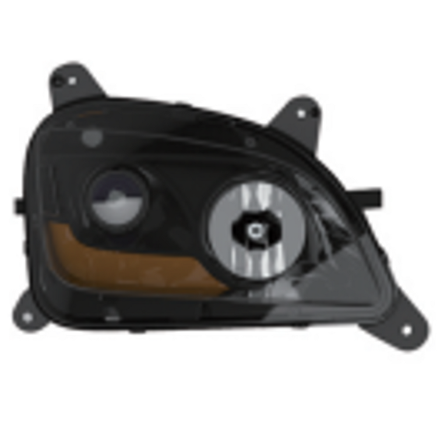 Headlight for Peterbilt 579 2011-2021 Black Halogen Headlamp | Replace P54-6102-10000