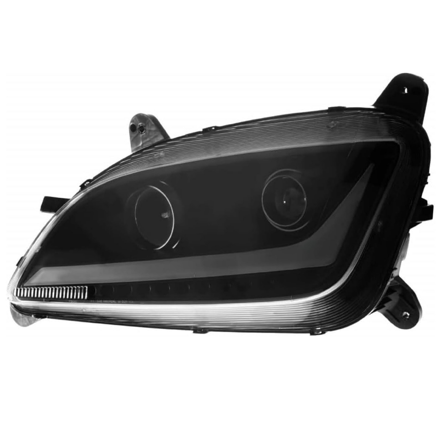 OE Style Halogen Headlight Projector w/LED Light Bar LED Turn Signal Assembly for 2011-2021 Peterbilt 579