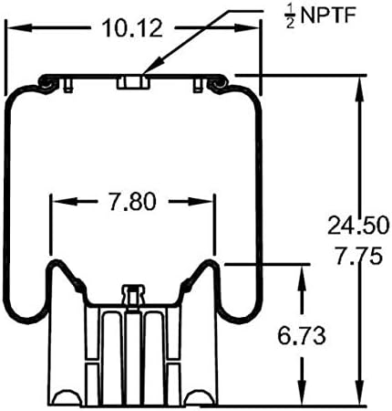 Air Spring Bag for Peterbilt 579 and Kenworth T680 Trucks | Replaces Firestone 8864, W01-358-8864, Peterbilt C811013, Goodyear 1R12-1097