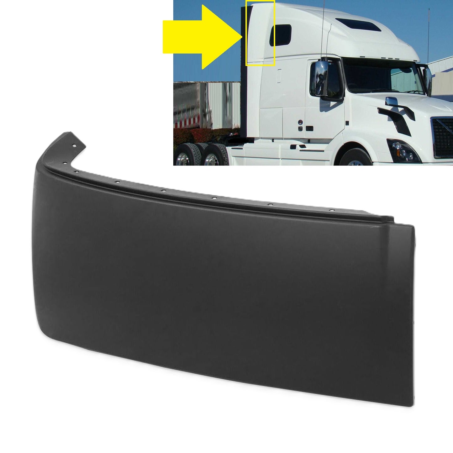 Rear Side Cab Cabin Wind Fairing Upper& Lower for Volvo VNL 2004-2017