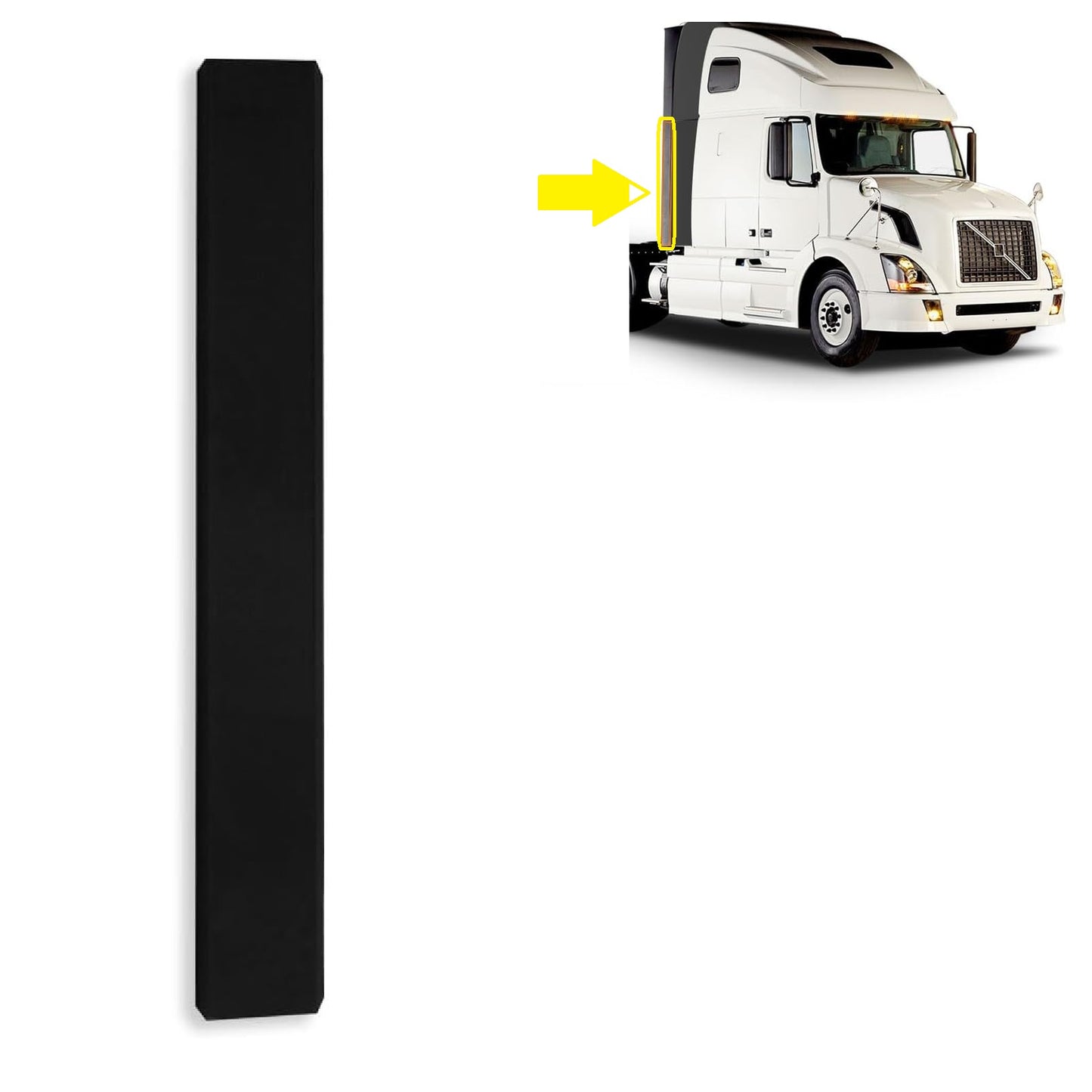 Cabin Cab Fairing Extension Compatible with Volvo VNL Trucks 2004-2017 Cabin Wind Fairing Air Deflector Upper & Lower