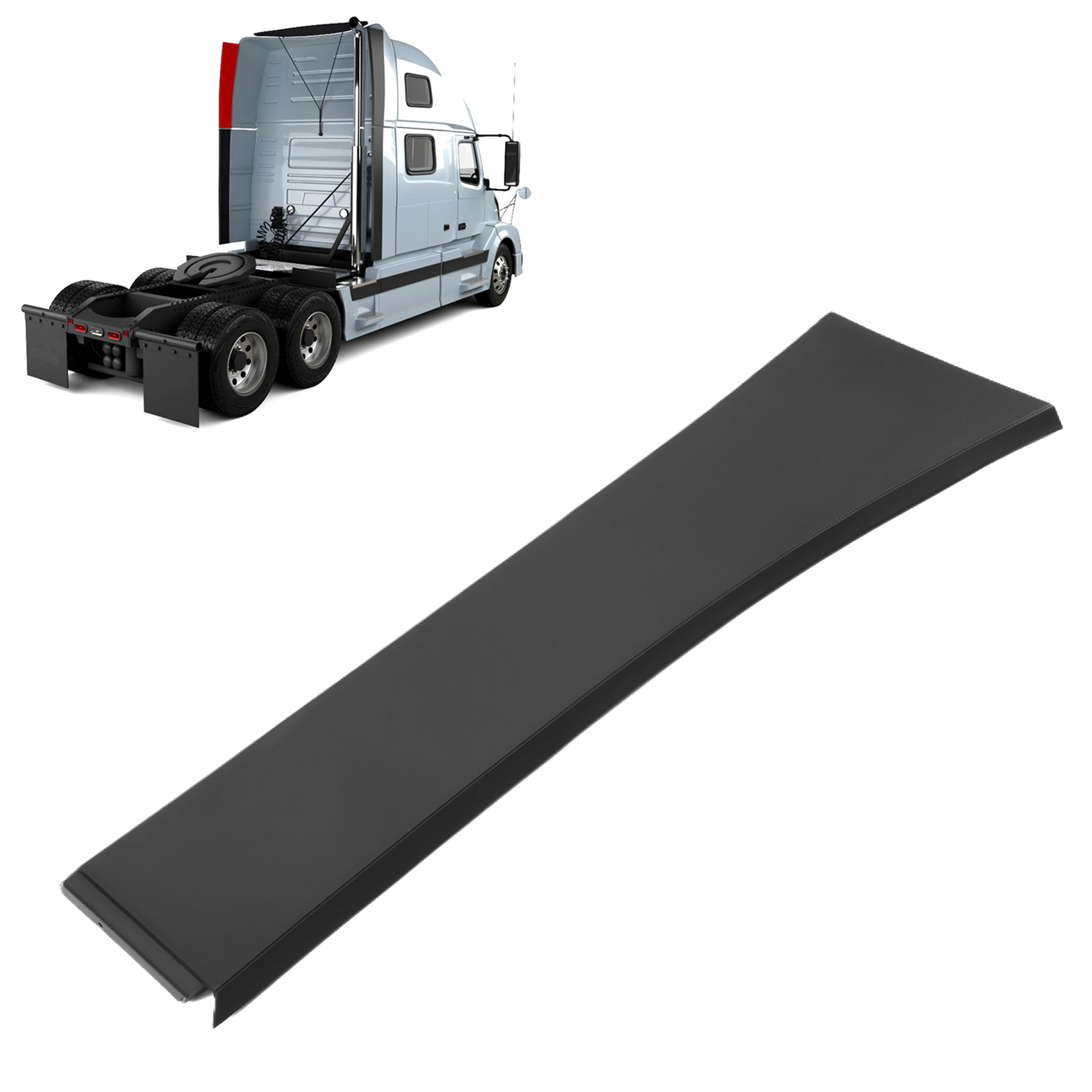 Cabin Cab Fairing Extension Compatible with Volvo VNL Trucks 2004-2017 Cabin Wind Fairing Air Deflector Upper & Lower