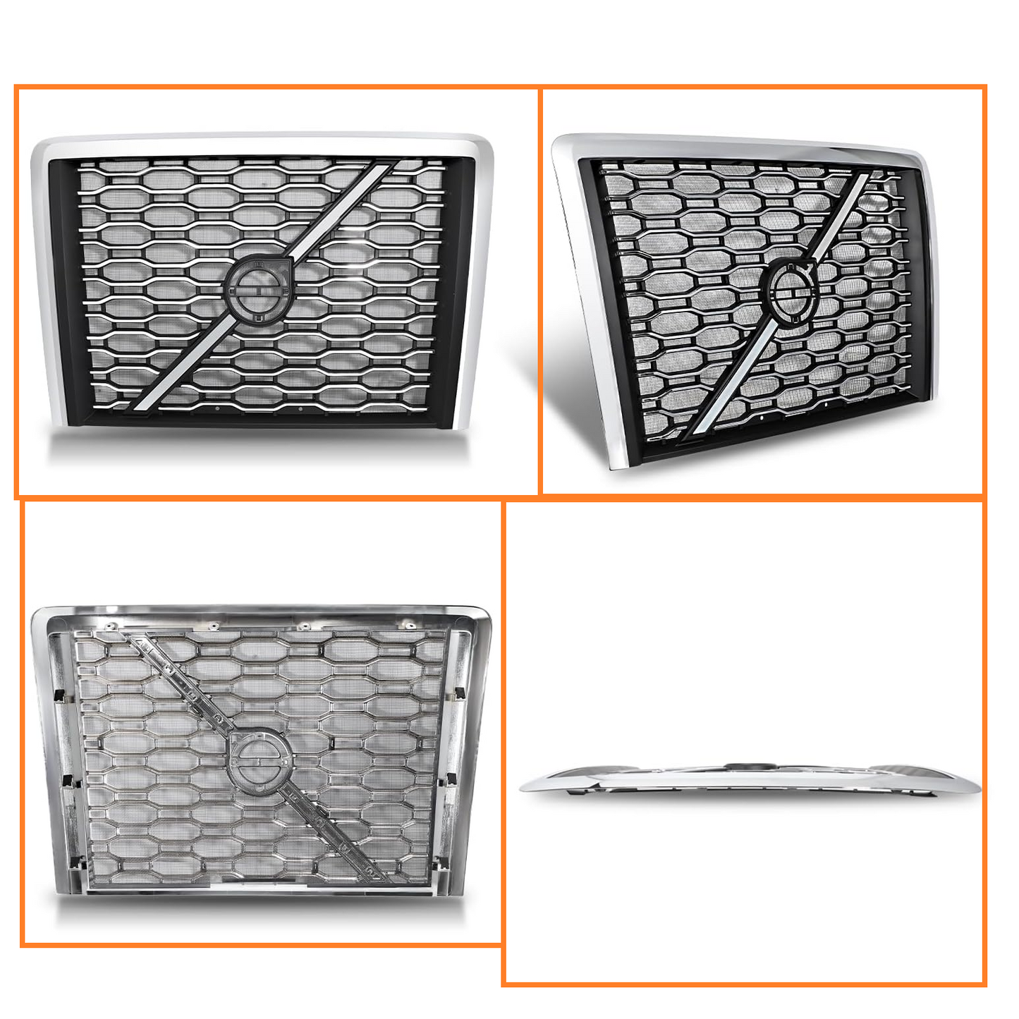 Volvo VN/ VNL 2018-2024 Front Radiator Grille with Bug Screen & Cross Bar