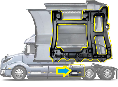 Rear Step Fairing Inner Support Bracket Compatible with Volvo VNL 2018 2019 2020 2021 2022 2023 2024