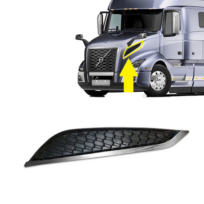Replacement Side Hood Air Intake Grille for 2018+ Volvo VNL Semi Trucks Chrome Grill