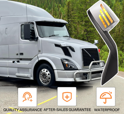 Volvo VN/VNL 2004-2017 LED Turn Signal Hood Mirror Chrome  Driver / Passenger Side