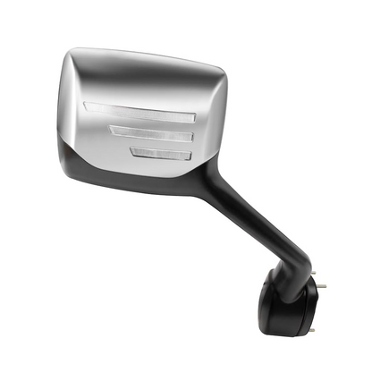 Chrome Hood Mirrors with Turn Light for 2011-2020 Kenworth T680 / Peterbilt 587 579 | Driver (LH) / Passenger (RH) Side