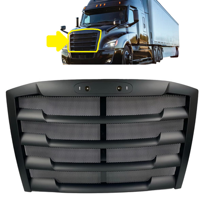 Front Grille Compatible with 2018-2024 Freightliner Cascadia Grill w/Bug Screen Black