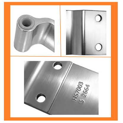 Wabash WAB06301527 Aluminum Swing Door Hinge 8.6"X2.85"X9.85", Aluminum 4 Hole Trailer Door Hinge