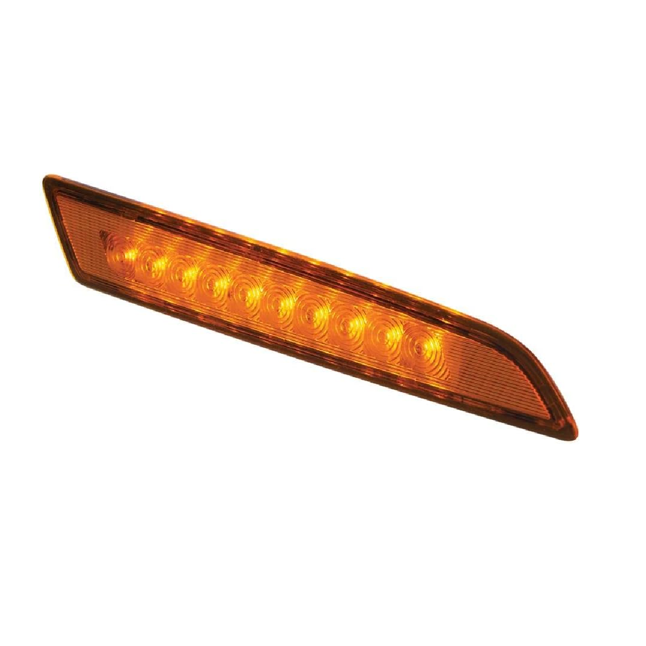 10 LED Side Marker Hood Fender Light - Amber LED/ Amber Lens 12V for Volvo VNL 2018-2024