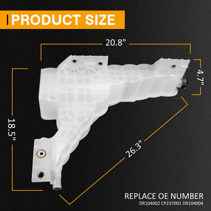 Heavy Duty Coolant Tank Reservoir Compatible with Kenworth T680 (2013-2021) T880 (2014-2021) Peterbilt 579 (2013-2021) Semi Trucks | Replaces CP237001 DR104002 DR104004