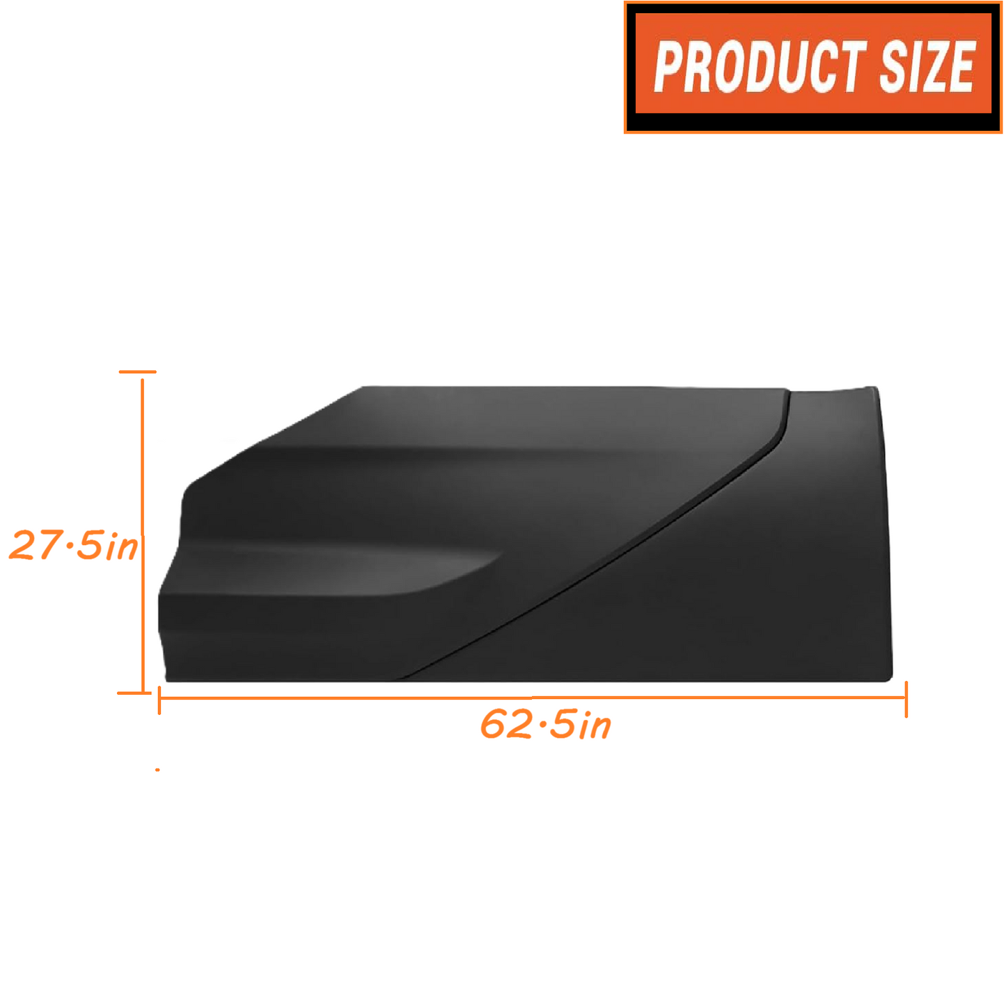 Black Rear Side Fairing Panels for Kenworth T680 Next Gen 2022 2023 2024+