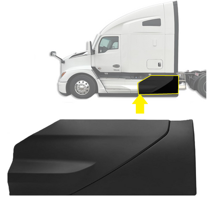 Black Rear Side Fairing Panels for Kenworth T680 Next Gen 2022 2023 2024+