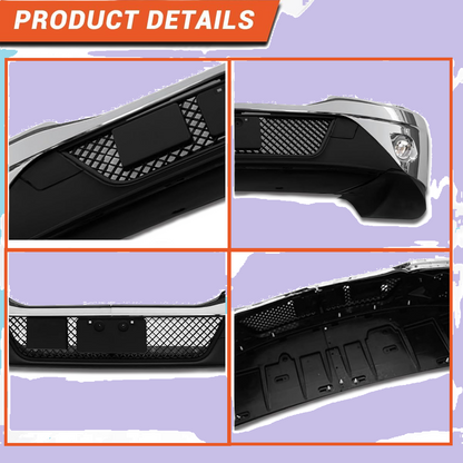 Complete Bumper without Fog Light Hole for Kenworth T680 Next Gen 2022 2023 2024+ Chrome