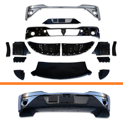 Complete Bumper with Fog Light Hole for Kenworth T680 Next Gen 2022 2023 2024+ Chrome