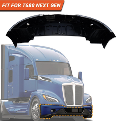 Complete Bumper Paint with Fog Light Hole for Kenworth T680 Next Gen 2022 2023 2024+Black
