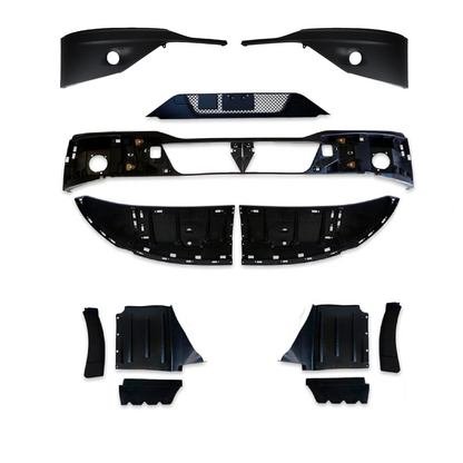 Complete Bumper Paint with Fog Light Hole for Kenworth T680 Next Gen 2022 2023 2024+Black
