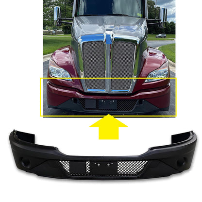 Complete Bumper Paint without Fog Light Hole for Kenworth T680 Next Gen 2022 2023 2024+Black