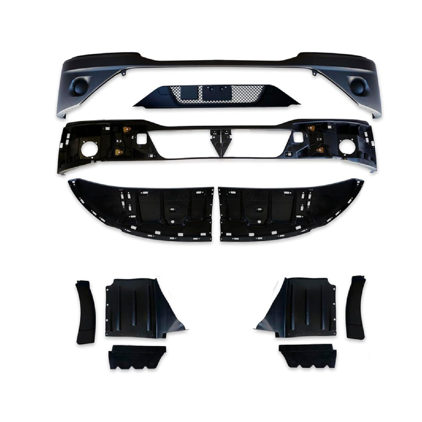 Complete Bumper Paint without Fog Light Hole for Kenworth T680 Next Gen 2022 2023 2024+Black