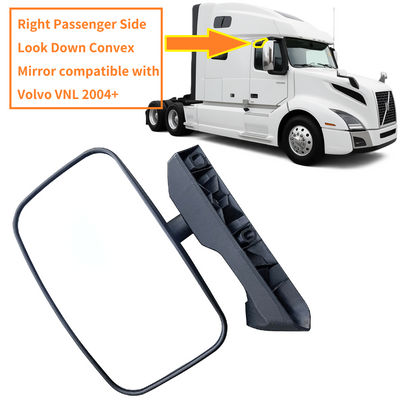 Right Passenger Side Look Down Convex Mirror for Volvo VNL Truck 2004+