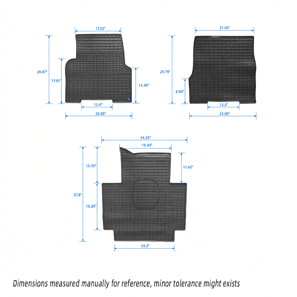Floor Mats Compatible with Volvo VNL&VT 2004-2017,Truck Floor Rubber Mats Liners for Volvo VNL Accessories All-Weather Guard Heavy Duty Includes 3PCS Set