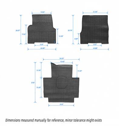 Floor Mats Compatible with Volvo VNL&VT 2004-2017,Truck Floor Rubber Mats Liners for Volvo VNL Accessories All-Weather Guard Heavy Duty Includes 3PCS Set