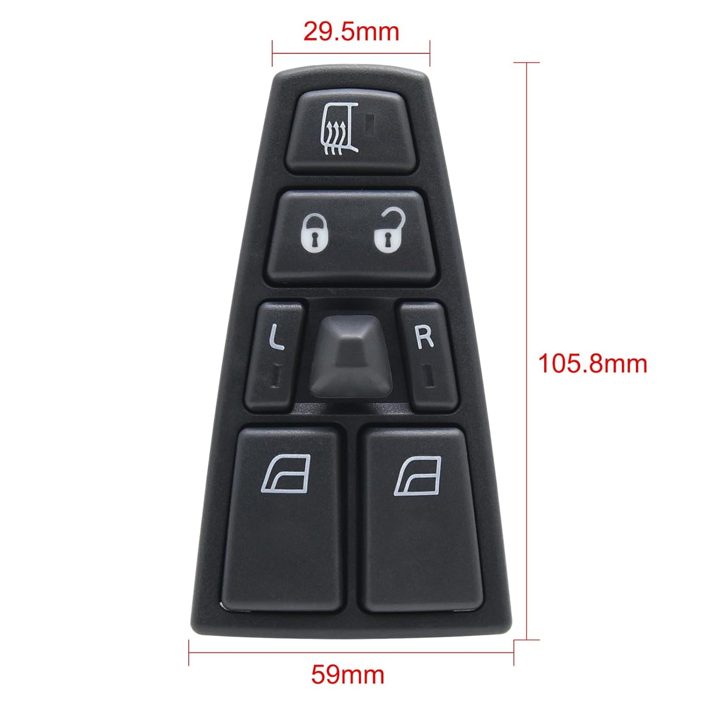 Power Window Switch for Volvo VNL 2004-2017, Control Door Master Switch 20752918 21543897