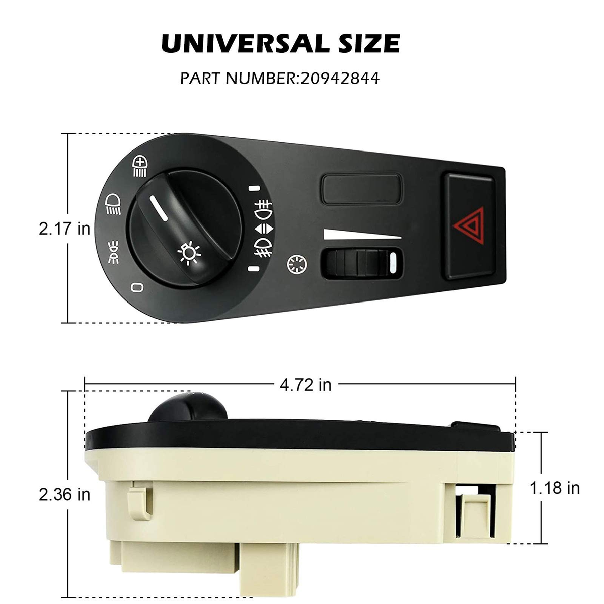 20569451 Front Headlight Lamp Control Switch for Volvo VNL | Replace 20942844 ...