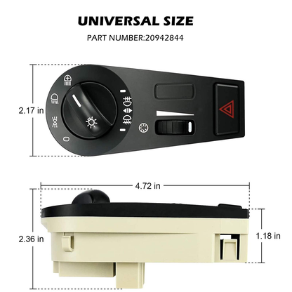 Front Headlight Lamp Control Switch for Volvo VNL | Replace 20942844