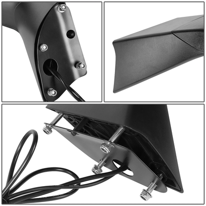 Black Hood Mirror Left Driver Side / Right Passenger Side for Volvo VNL 2018-2024