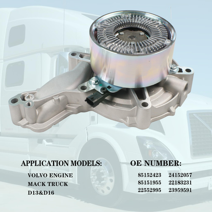 Water Pump /Coolant Pump for Volvo Truck D13 D16 & MACK MP8 VNL 2017-2022 | Replace 85151110