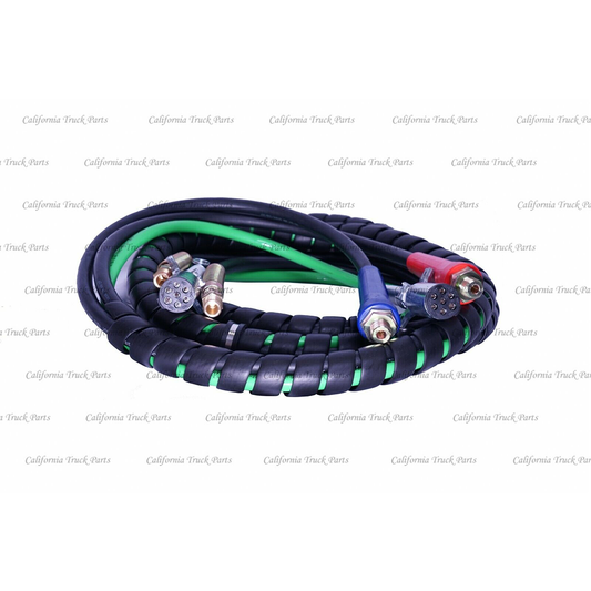 Truck & Trailer Power And Air Line 3-IN-1 Wrap ABS Cord And Air Hoses 15FT