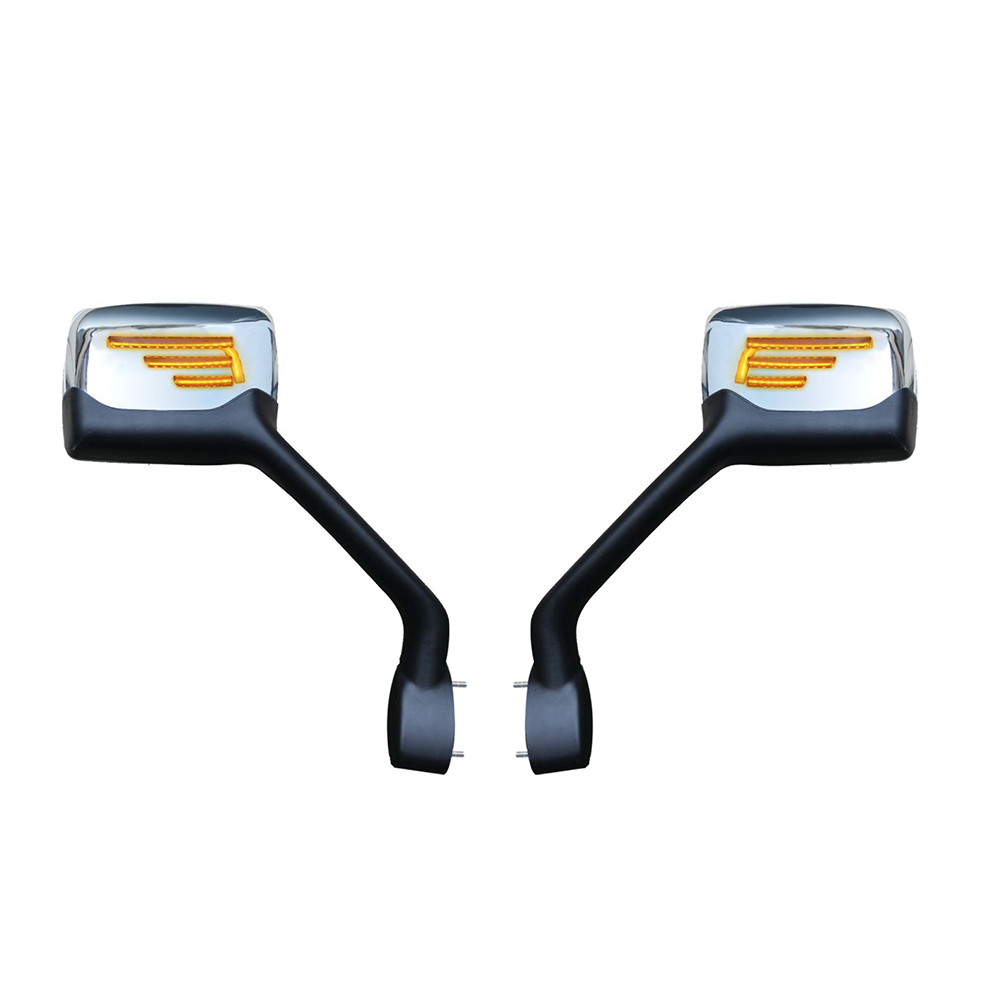 thumbnail image 2 of Fortpro Hood Mirror W/ LED Turn Signal – Replacement For Kenworth T680/880 Peterbilt 2 of 6