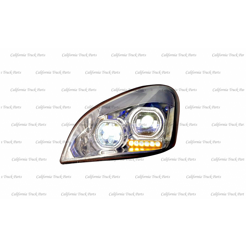 Freightliner Cascadia Full LED Headlights Performance Headlamps Chrome/Black 2008-2017