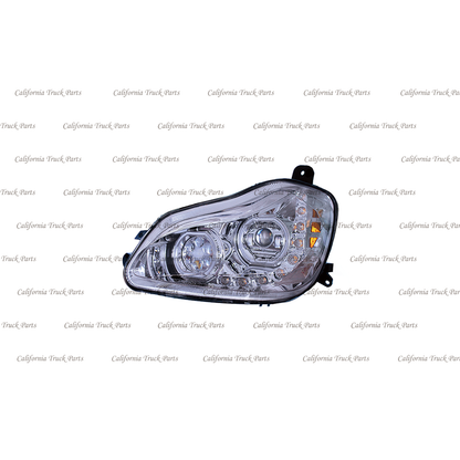Full LED Headlights with Sequential Turn Signals for 2013-2020 Kenworth T680 Chrome/Black Pair