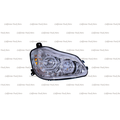Full LED Headlights with Sequential Turn Signals for 2013-2020 Kenworth T680 Chrome/Black Pair