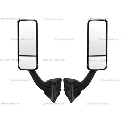 Freightliner Cascadia Door Mirror Powered and Heated Black/Chrome Left&Right 2008-2017