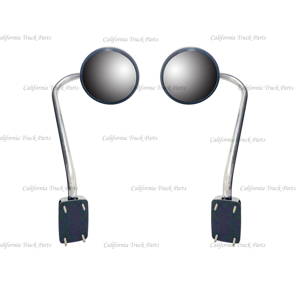 Pair Black Hood Side Mirrors For Kenworth T680 & Peterbilt 579/587 – Manual, Non-Heated